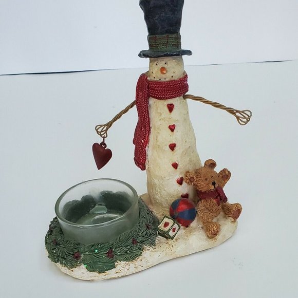 Yankee Candle Snowman With hanging Heart Tea Light